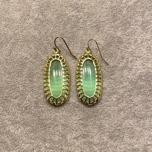 Kendra Scott Green Drop Earrings